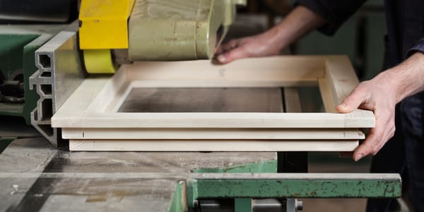 Beoordeling van een houten kozijn met afwerklaag in een werkplaats